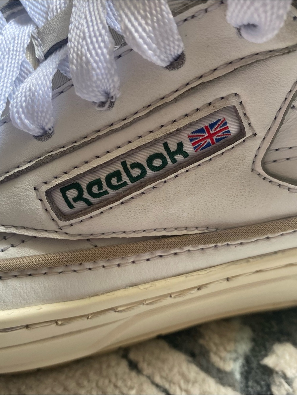 Reebok Club C Geo Mid Womens Platform Sneakers White Green 100048012 Size 6.5 - Picture 8 of 9